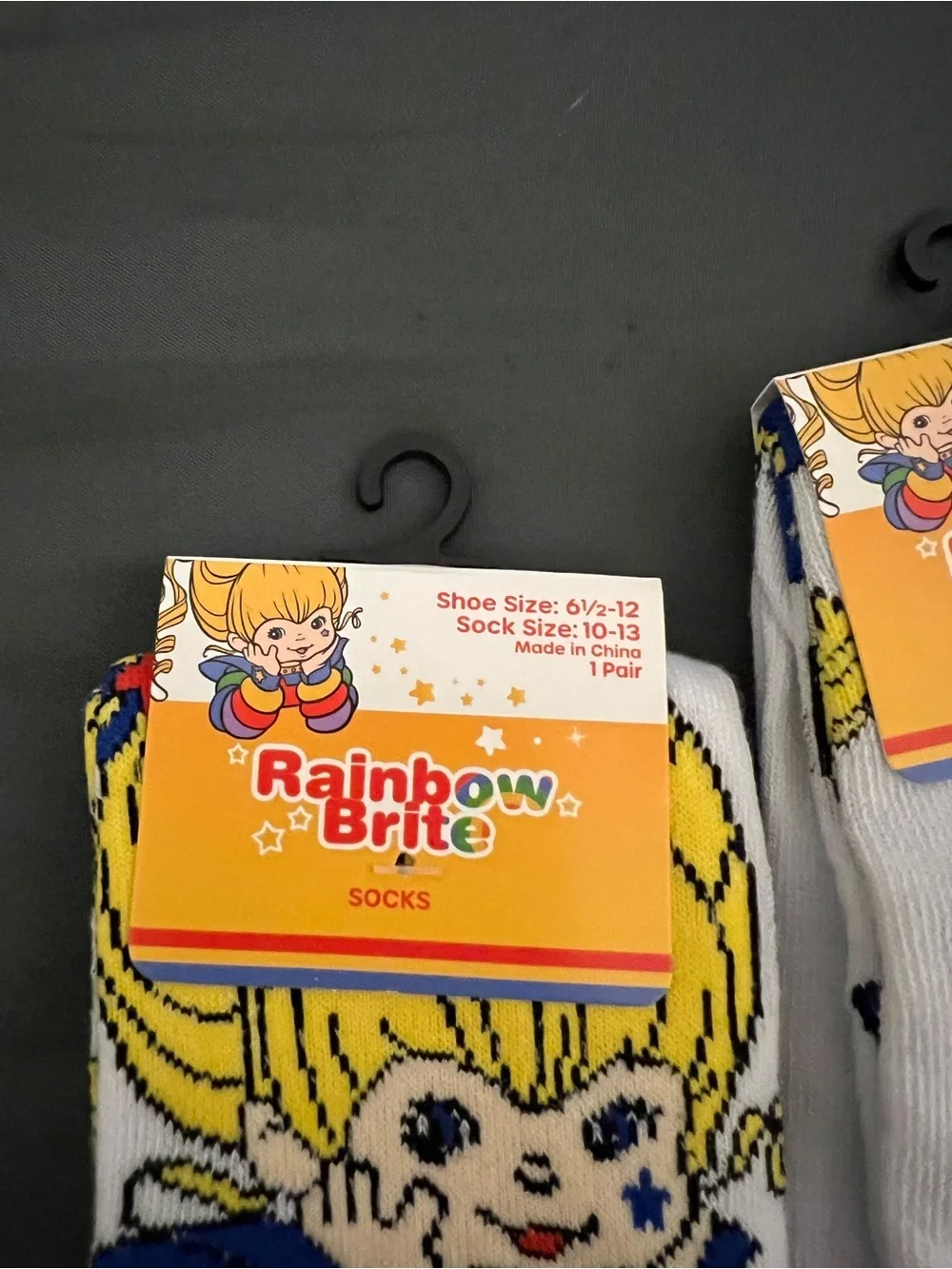 Rainbow Brite 2 pairs of socks New